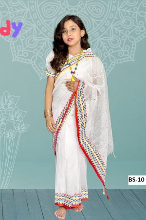 Home bs 10 হাফ সিল্ক রেডি লেহেঙ্গা শাড়ি