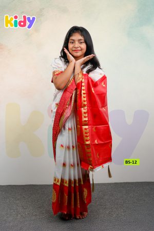 Home bs 11 হাফ সিল্ক রেডি লেহেঙ্গা শাড়ি