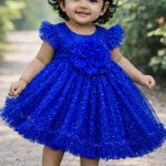 Premium Girls Frock Blue-03 premium girls frock black 01