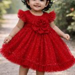Premium Girls Frock Red-02 premium girls frock black 01